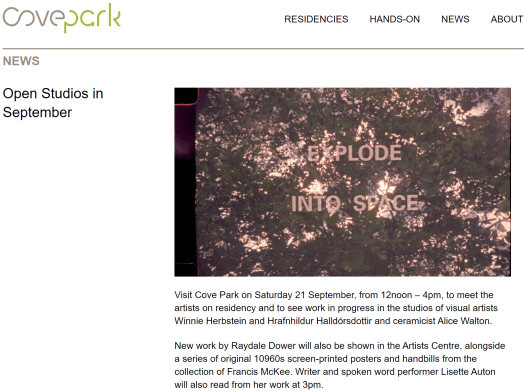 Cove Park Open Studios