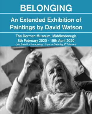 blue background, white text. A photo of Dave Watson staring at the camera. text is in event description