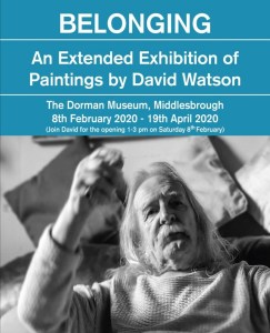 blue background, white text. A photo of Dave Watson staring at the camera. text is in event description